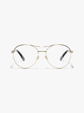 Authentic Chanel 2214 Pilot Frames- gold